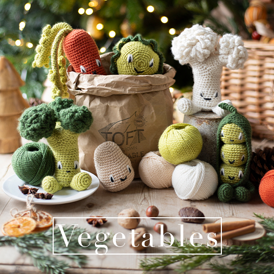 Vegetables christmas dinner crochet patterns toft